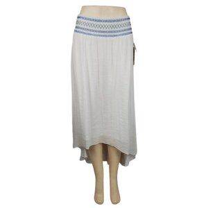 Zac & Rachel women's high low bright white skirt size M